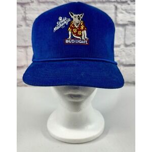 Vintage Bud Light Spuds Mackenzie Corduroy Hat Snapback Adjustable EXCELLENT!